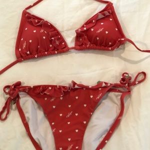 WILDFOX hearts bikini set